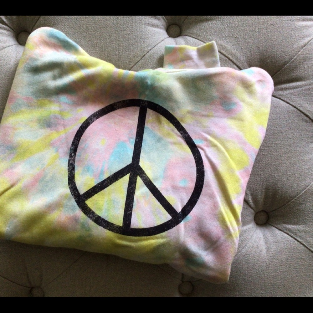 Tie Dye Hoodie - peace ✌️ ☮️ sign